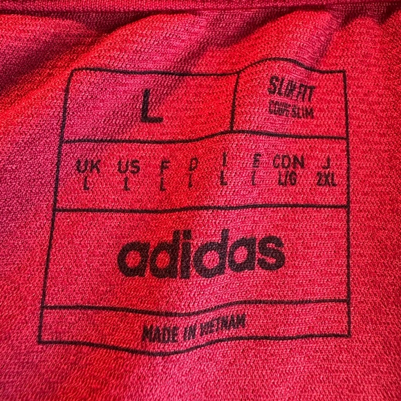 Adidas Aeroready TIRO 23 Training T-Shirt Red Size Large - Picture 8 of 12
